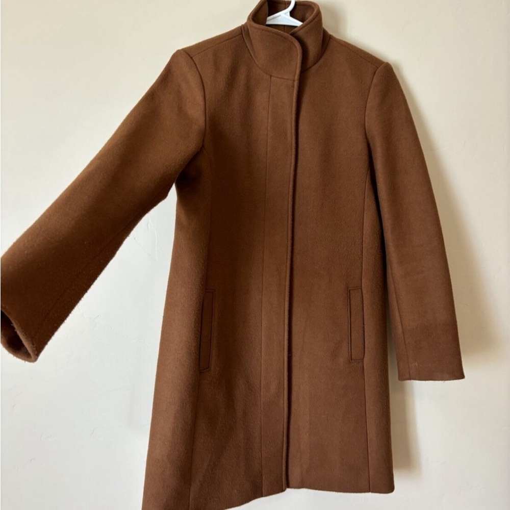 Old Navy brown winter overcoat wool blend mid length xs